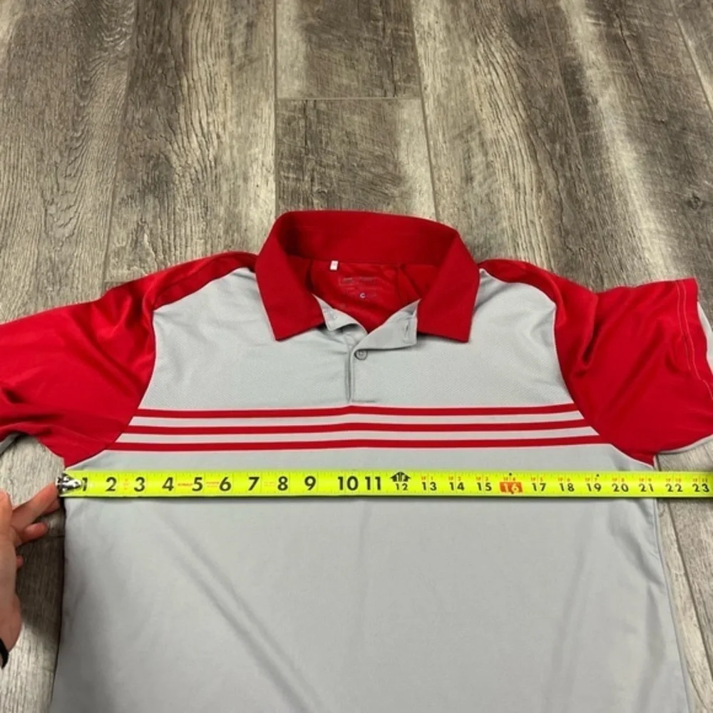 Adidas‎ Mens Red Stripe Polo Top